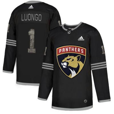 Adidas Florida Panthers #1 Roberto Luongo Black Authentic Classic Stitched NHL Jersey Men's